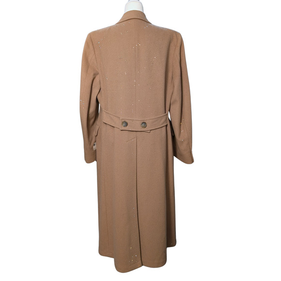 Tempo Europe London Fog 100% Wool Upcycled with 500 Austrian Crystals Coat - M/L - Picture 2 of 15